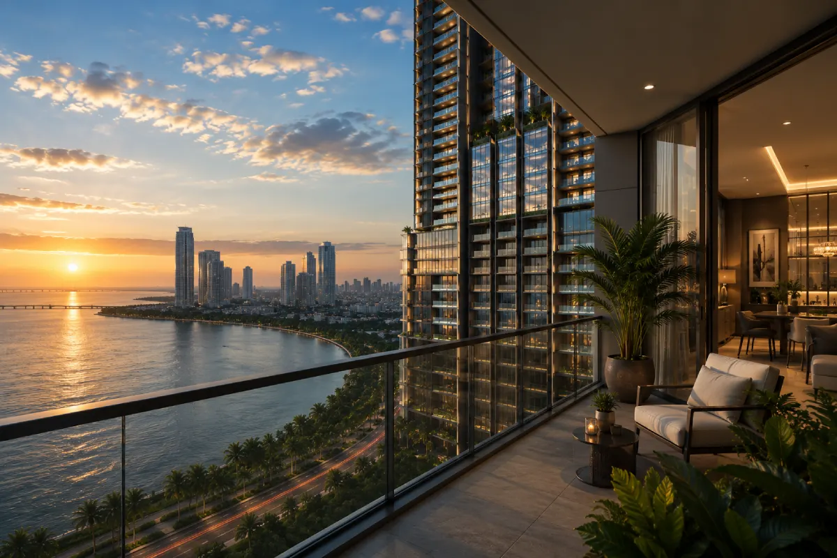 Swimming Pool with Landscaped Decks at Embassy Citadel Worli
